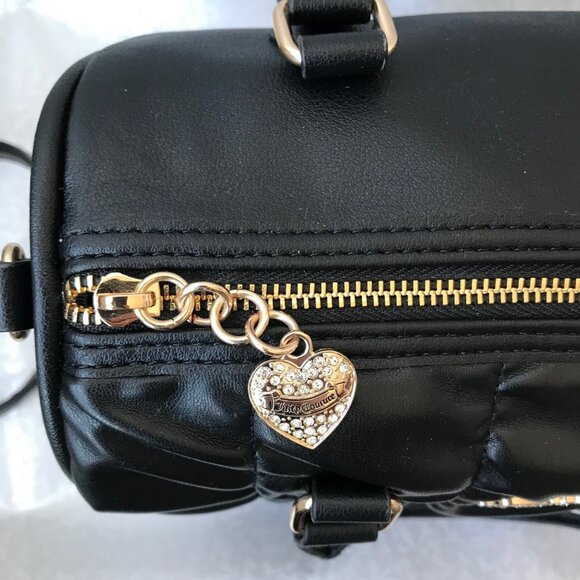 Juicy Couture Run The World Satchel Bag Purse Ruffle Liquorice Black MSRP : $89 - Picture 6 of 10